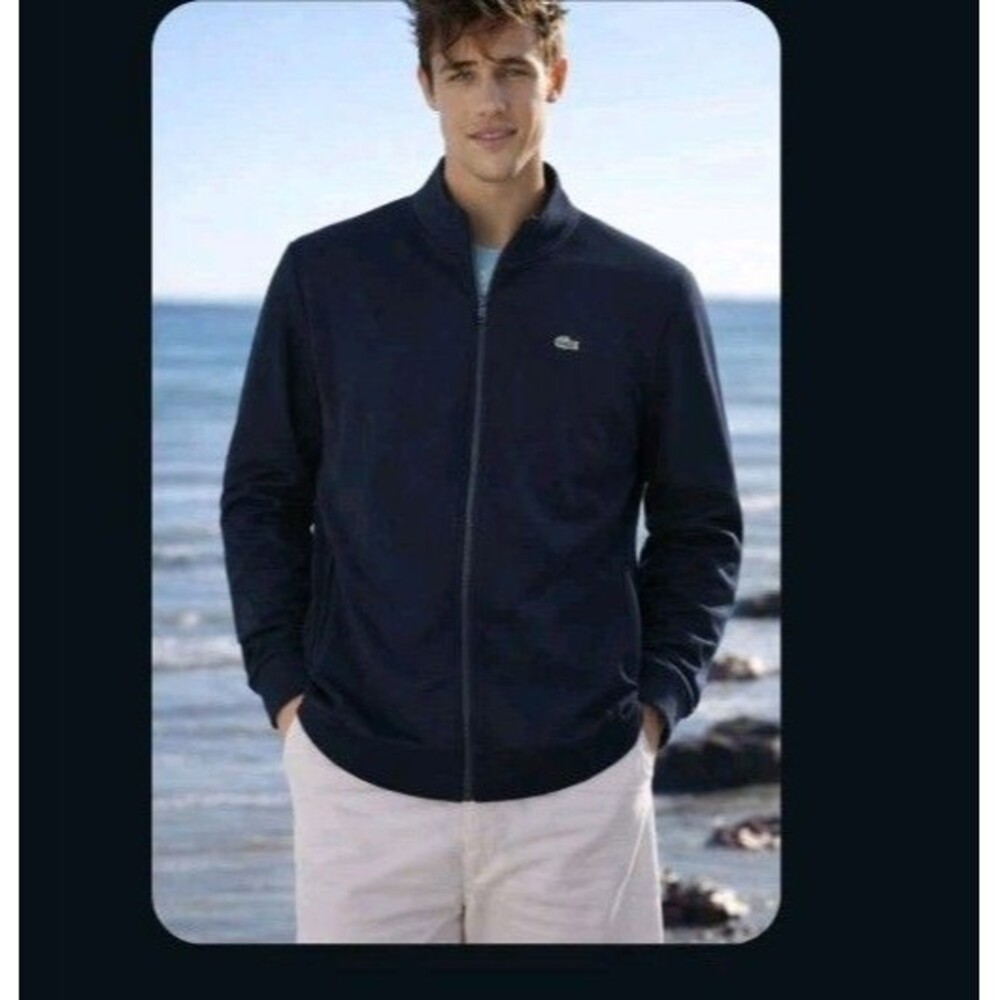 Lascoste Men's Jacket Size 3XLB Zip Pockets Cotton Black Soft Inside